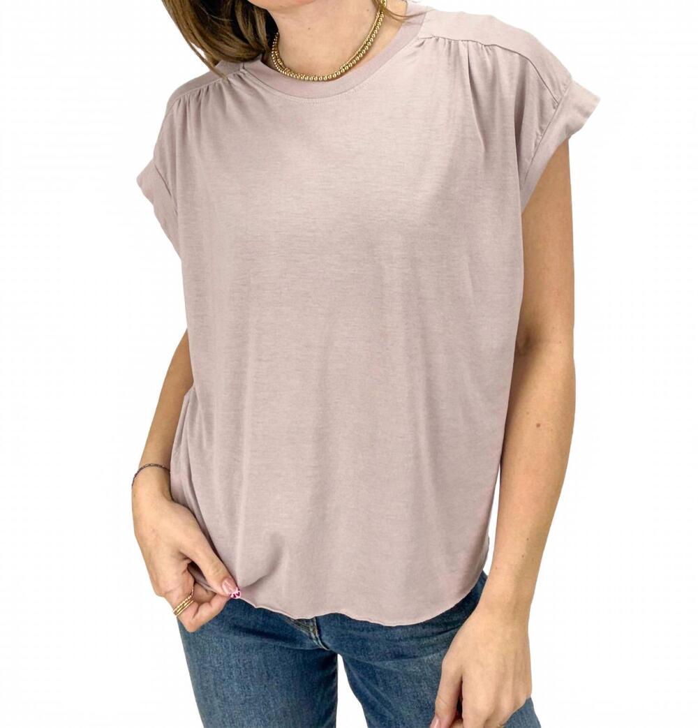NEW PROJECT SOCIAL T arizona shoulder seamed tee in dusty lilac